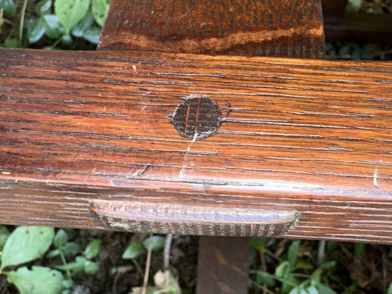 Antique marked/signed GUSTAV STICKLEY spindle side chair with high back - w7971 - Image 10
