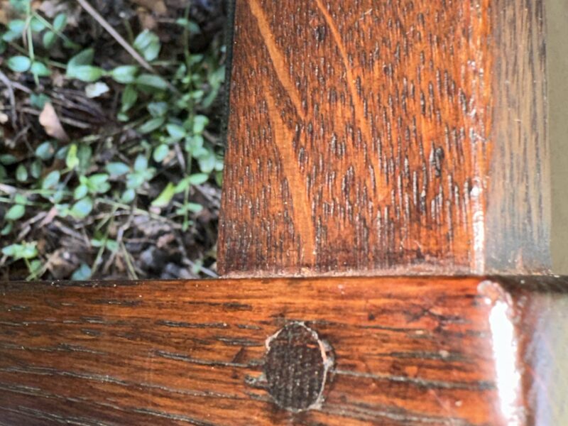 Antique marked/signed GUSTAV STICKLEY spindle side chair with high back - w7971 - Image 4