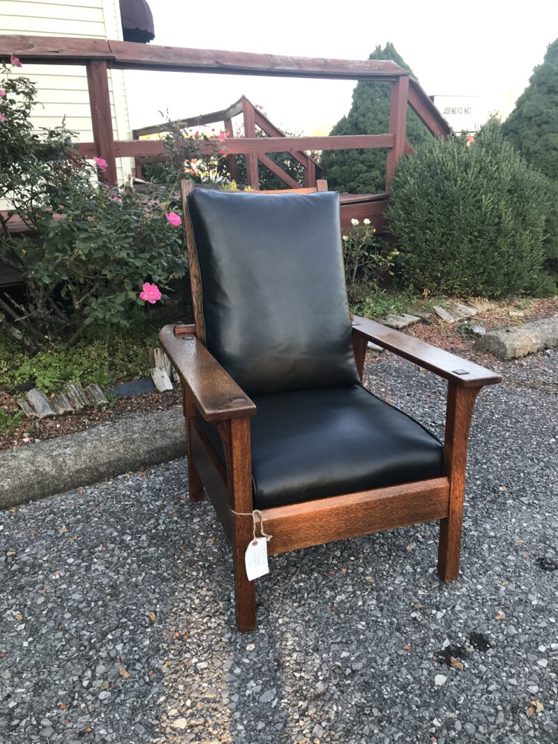 Antique L&JG STICKLEY Morris Chair Model No 830- w7253