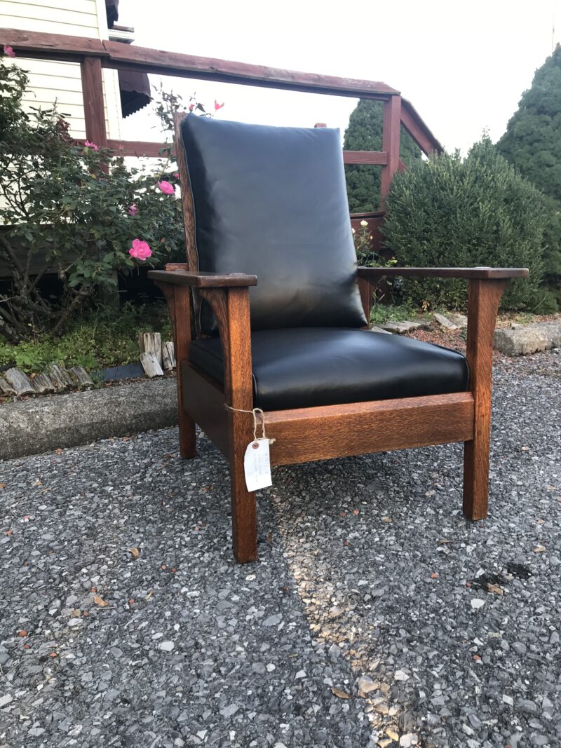 Antique L&JG STICKLEY Morris Chair Model No 830- w7253 - Image 2