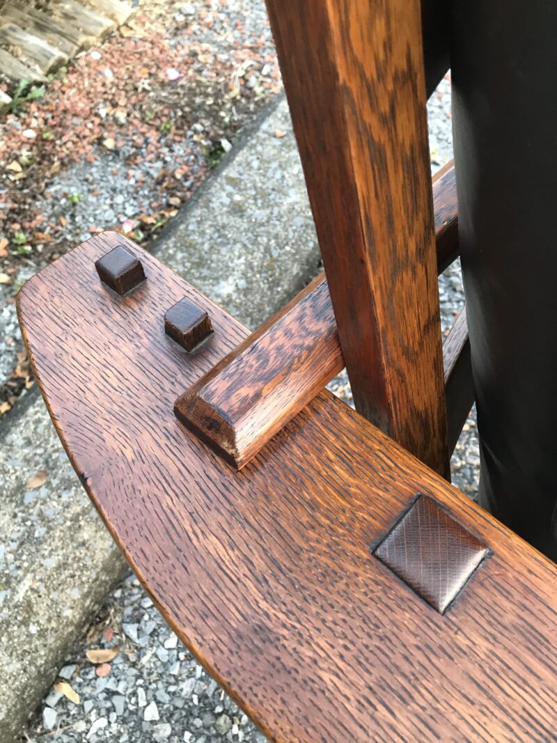 Antique L&JG STICKLEY Morris Chair Model No 830- w7253 - Image 5