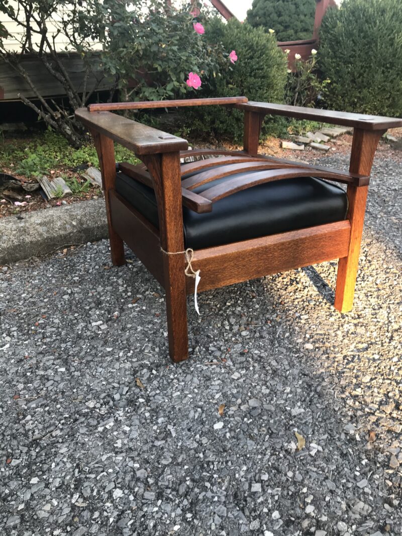 Antique L&JG STICKLEY Morris Chair Model No 830- w7253 - Image 7