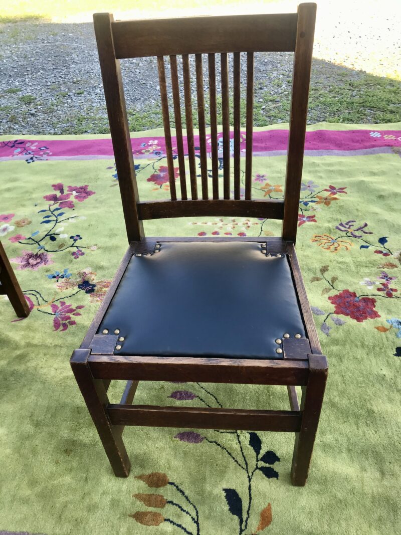 Set of Four (4) L&JG Stickley Spindle Chairs - Image 19