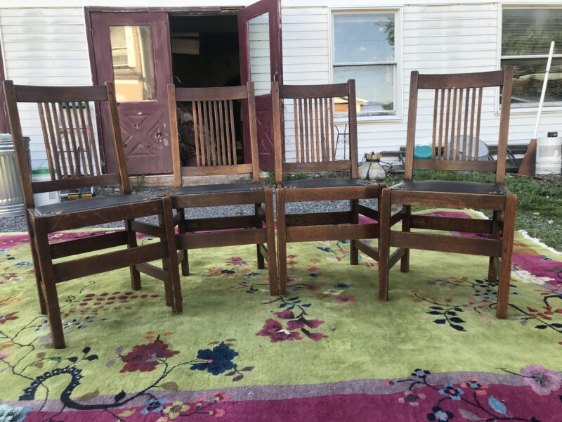 Set of Four (4) L&JG Stickley Spindle Chairs - Image 10