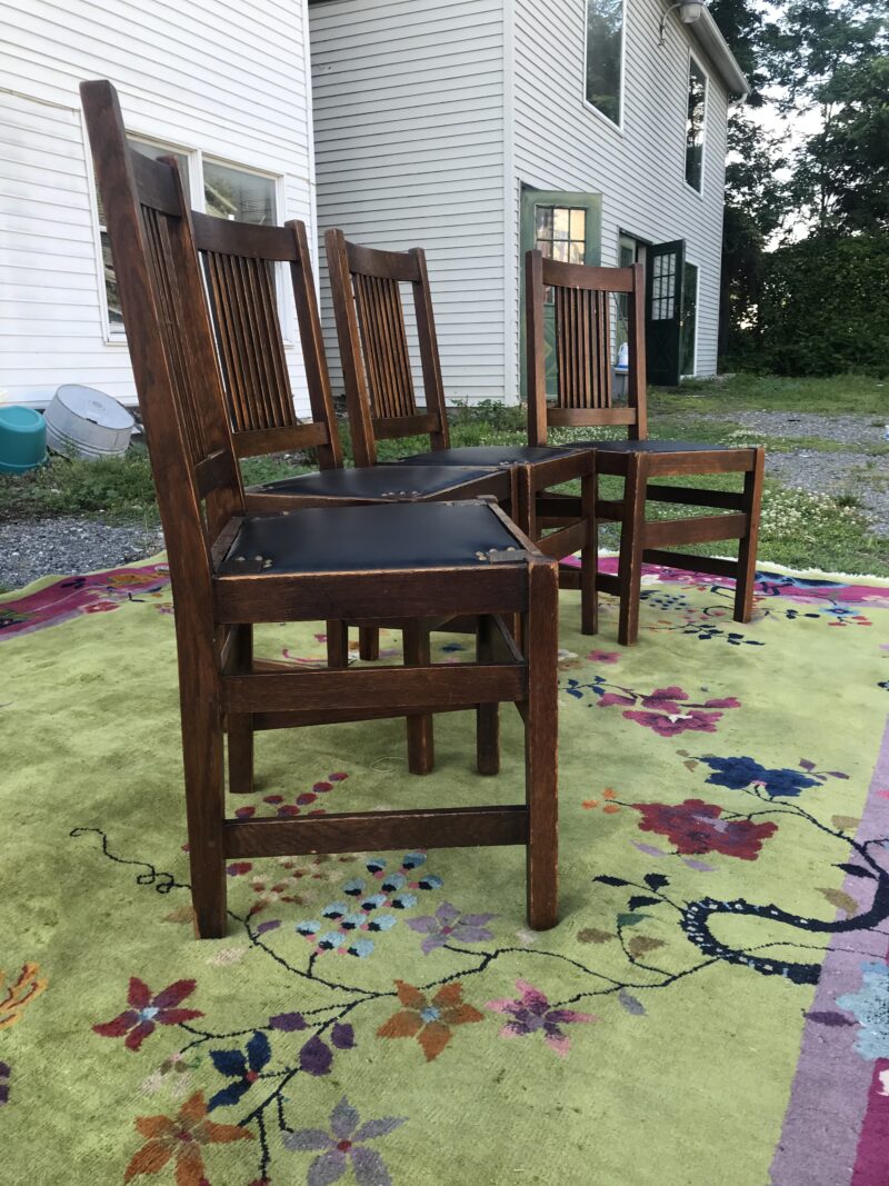 Set of Four (4) L&JG Stickley Spindle Chairs - Image 2