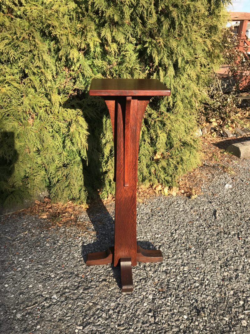 Antique L&JG STICKLEY Tall Pedestal Stand  W7595