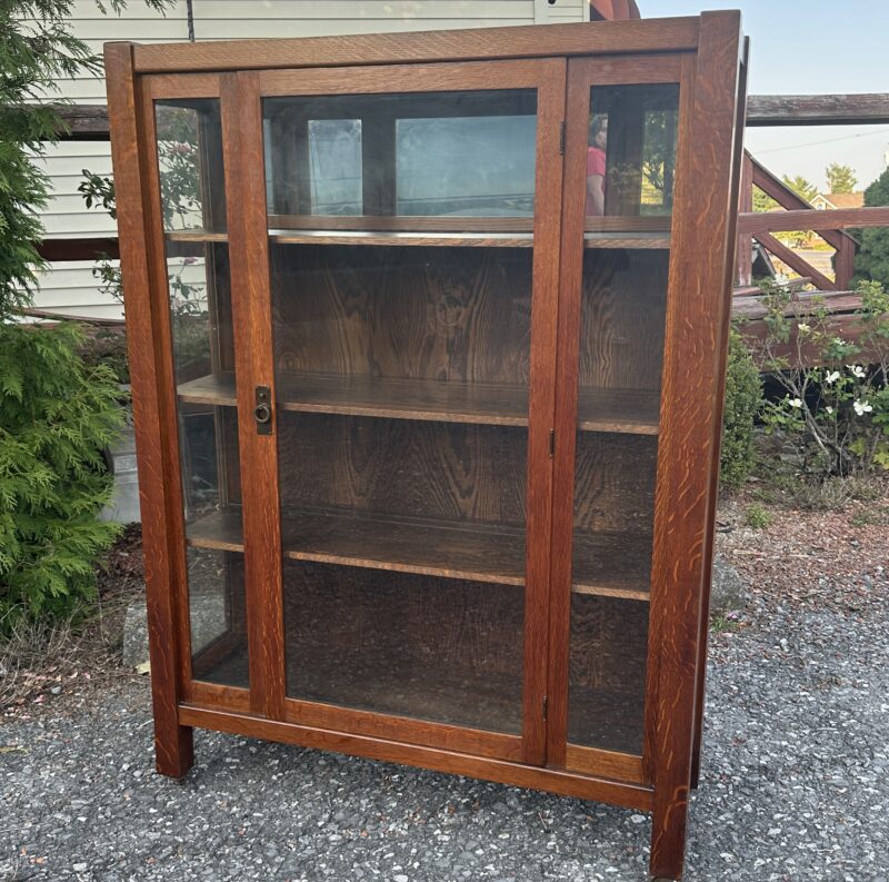 Antique Stickley Bros one door china cabinet - w1111 - Image 4