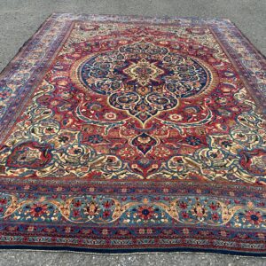 SUPERB nice ANTIQUE 9' 1" x 13' 2" Lavar Oriental rug Circa 1890's 9x13 RR5581