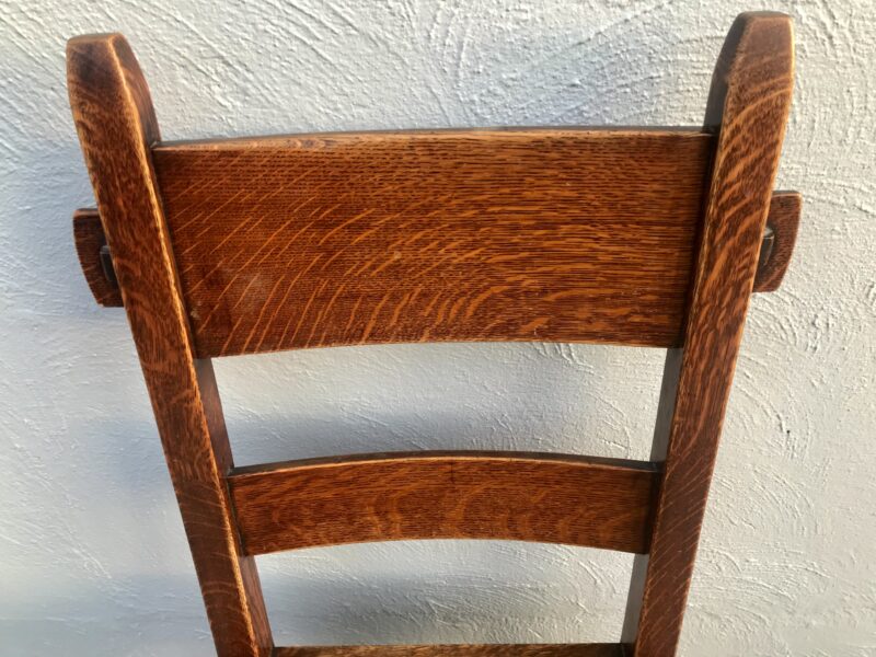 Set of Six Collectible Gustav Stickley Rabbit Ear Chairs circa 1901 - W7180 - Image 9