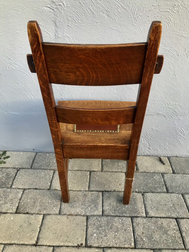 Set of Six Collectible Gustav Stickley Rabbit Ear Chairs circa 1901 - W7180 - Image 15