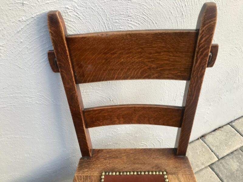 Set of Six Collectible Gustav Stickley Rabbit Ear Chairs circa 1901 - W7180 - Image 18