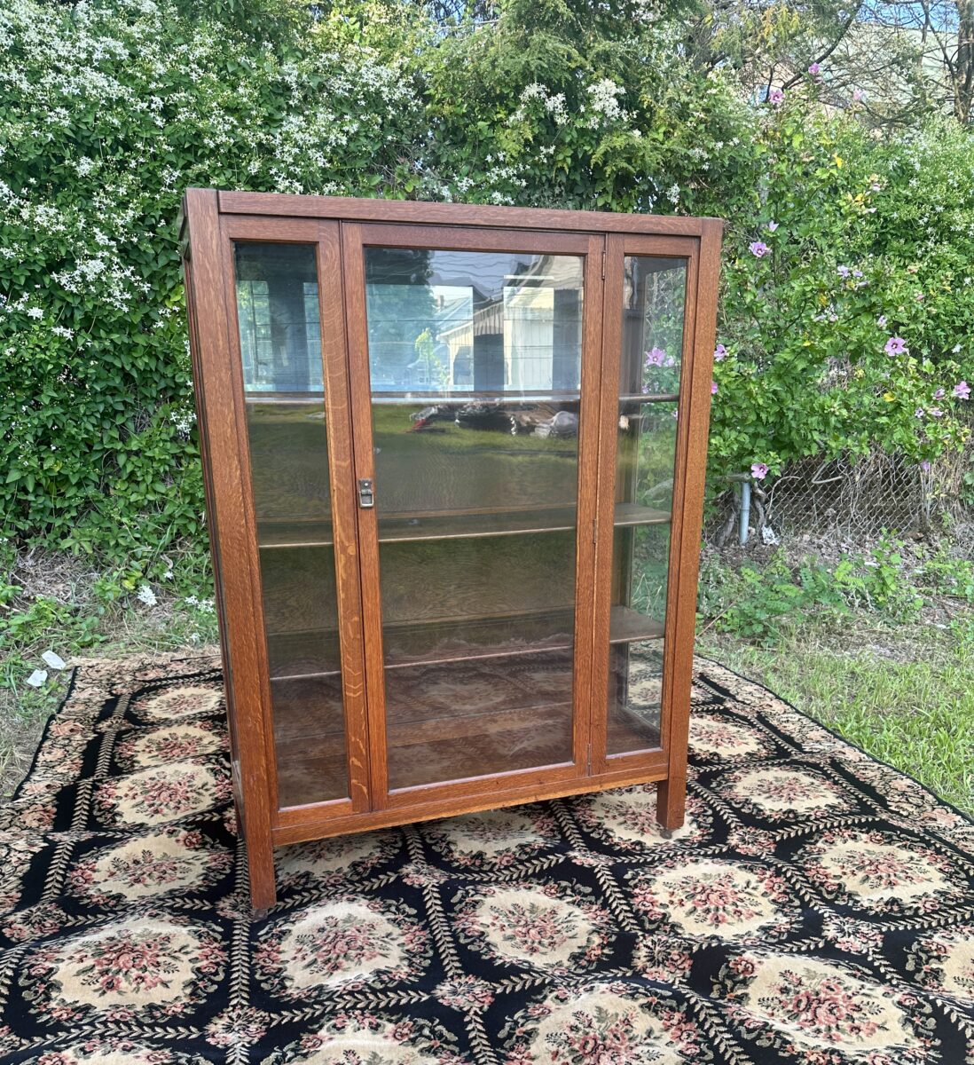 Two Door Antique Stickley Brothers China Cabinet 1910 W8405