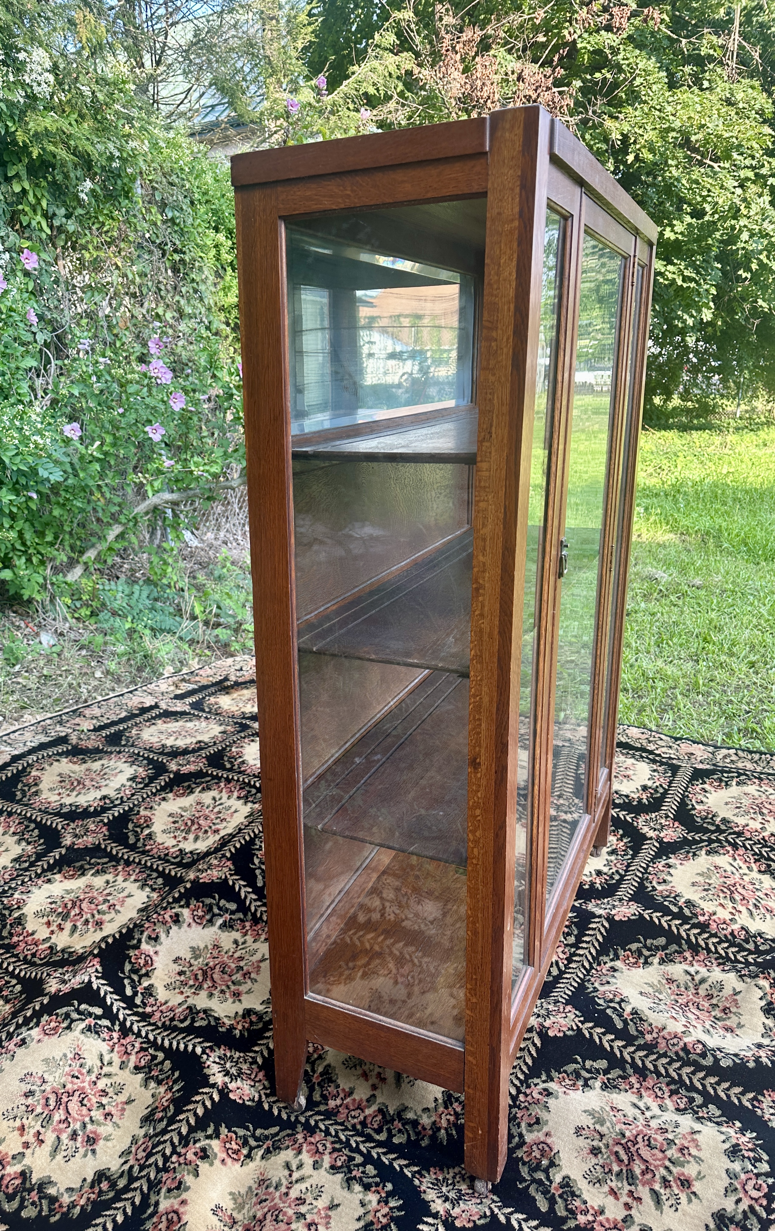 Two Door Antique Stickley Brothers China Cabinet 1910 W8405 - Image 19