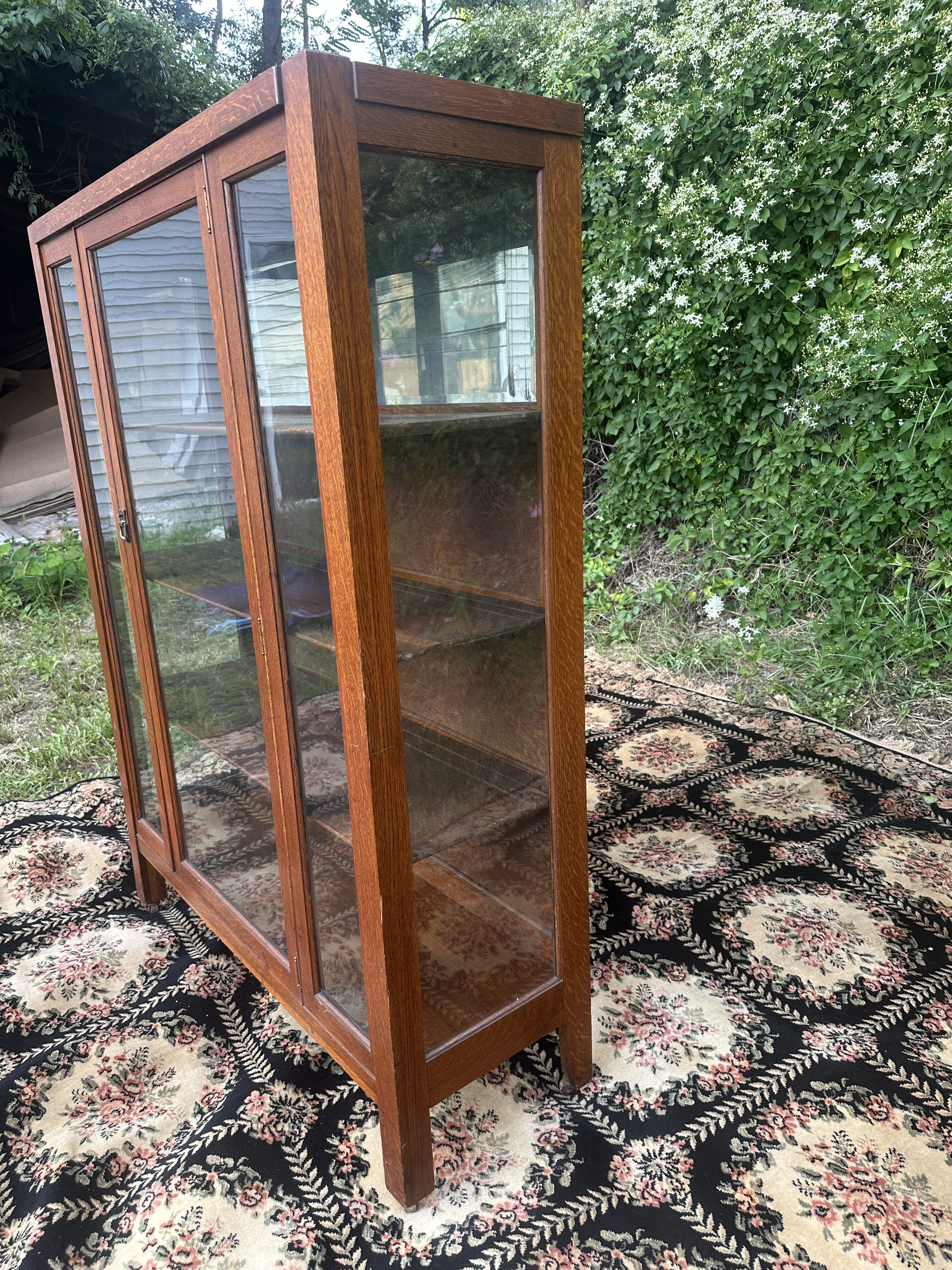 Two Door Antique Stickley Brothers China Cabinet 1910 W8405 - Image 17