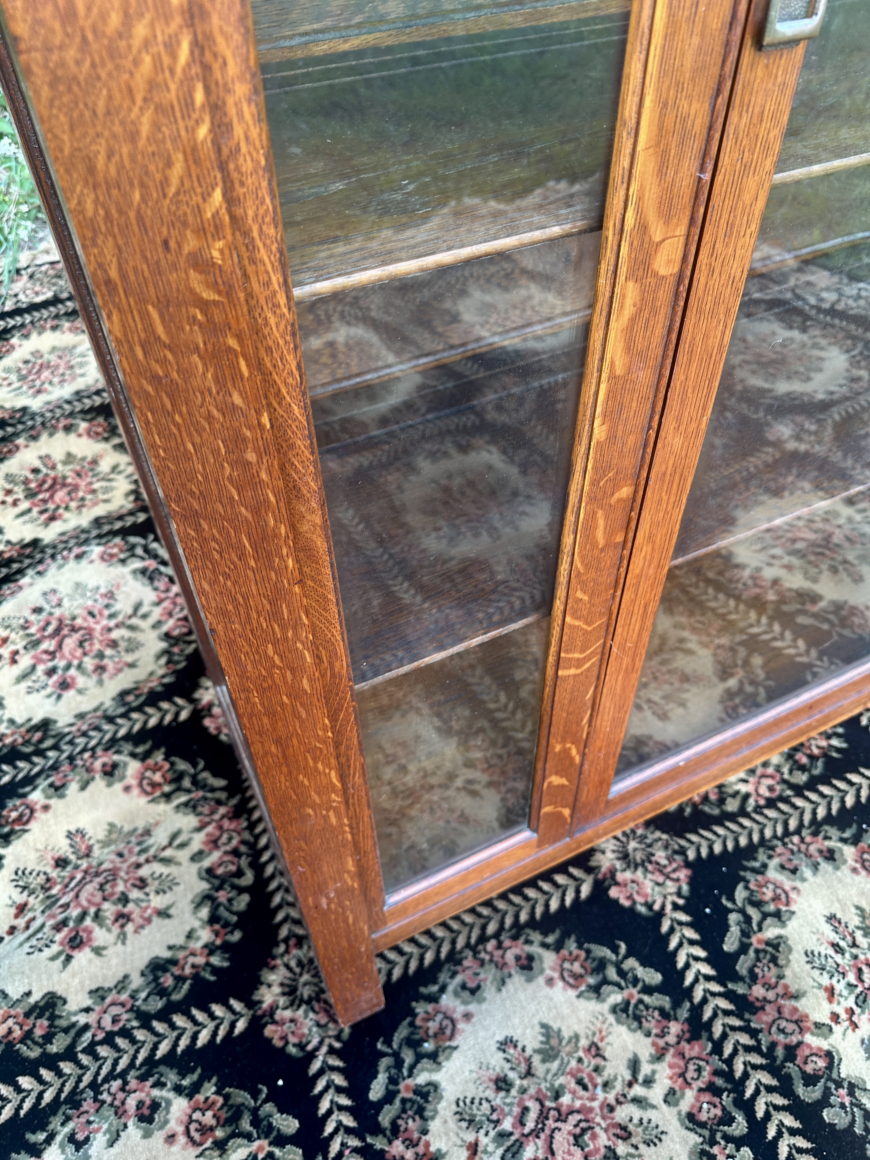 Two Door Antique Stickley Brothers China Cabinet 1910 W8405 - Image 13