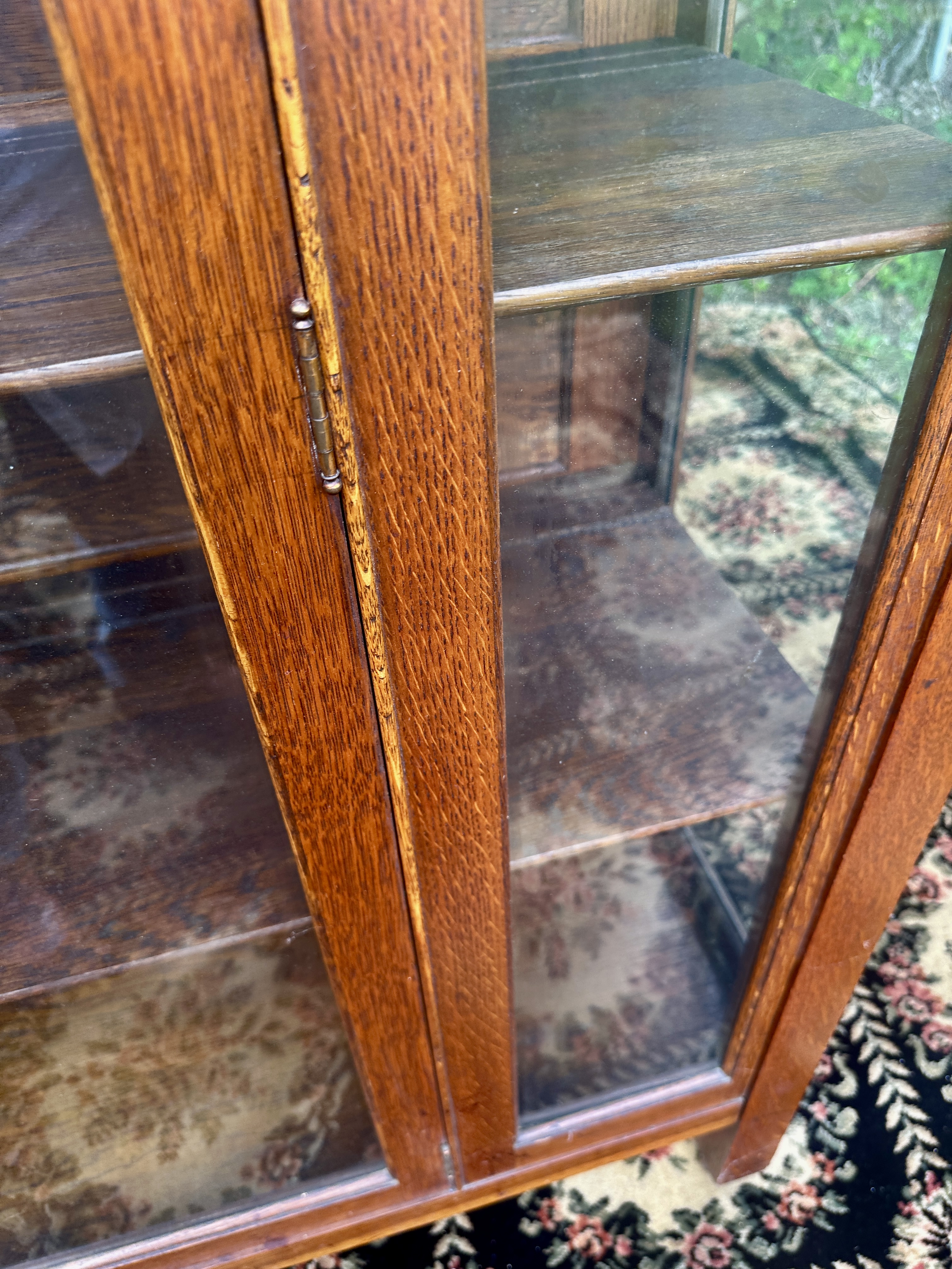 Two Door Antique Stickley Brothers China Cabinet 1910 W8405 - Image 12