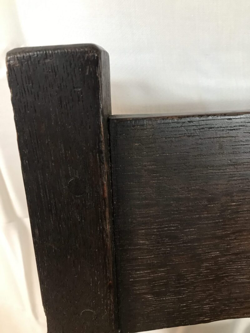 SUPERB Rare Circa 1901 GUSTAV STICKLEY Thurdan Arm Chair with Original Rush Seat  WXXXX                                                                 SOLD - Image 9