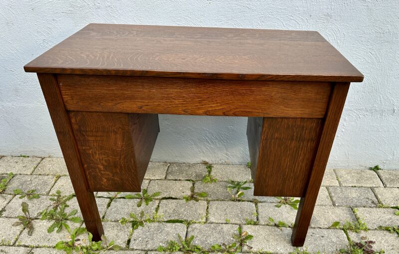 Antique JM YOUNG desk with a shelf on each side - W5000 - Image 11