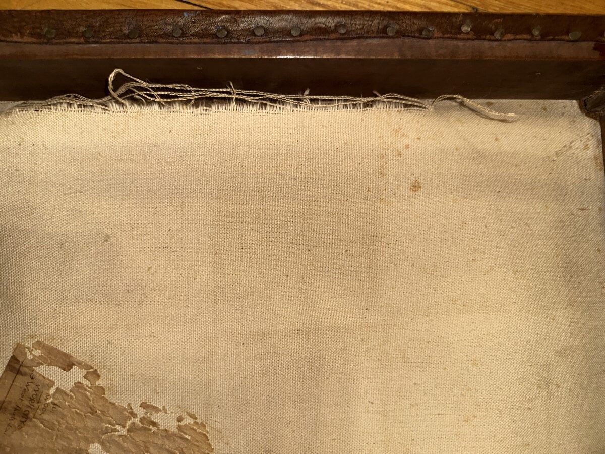 Antique Gustav Stickley Spindled Footstool Original Leather Top W7968 - Image 7