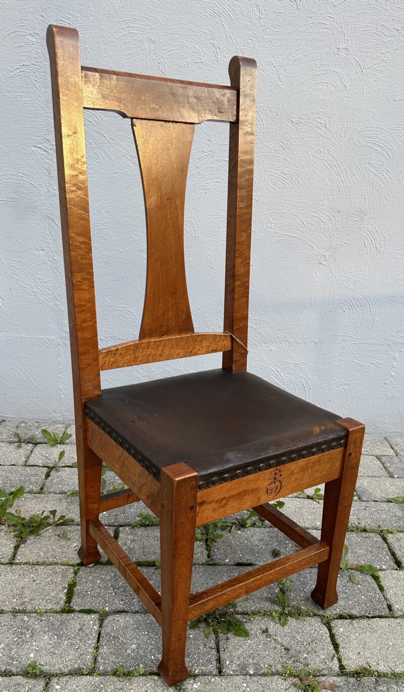 ROYCROFT curly maple side chair - w8074