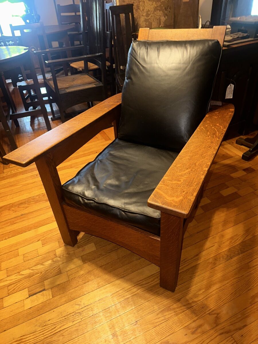 SUPERB Antique Charles Limbert Morris Chair W7190 - Image 2