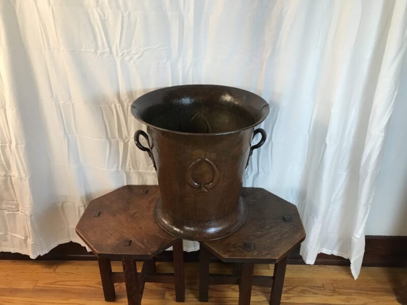 Antique  GUSTAV STICKLEY  Rare Large Hammered Copper  JARDINIERE  WXXX   SOLD - Image 12