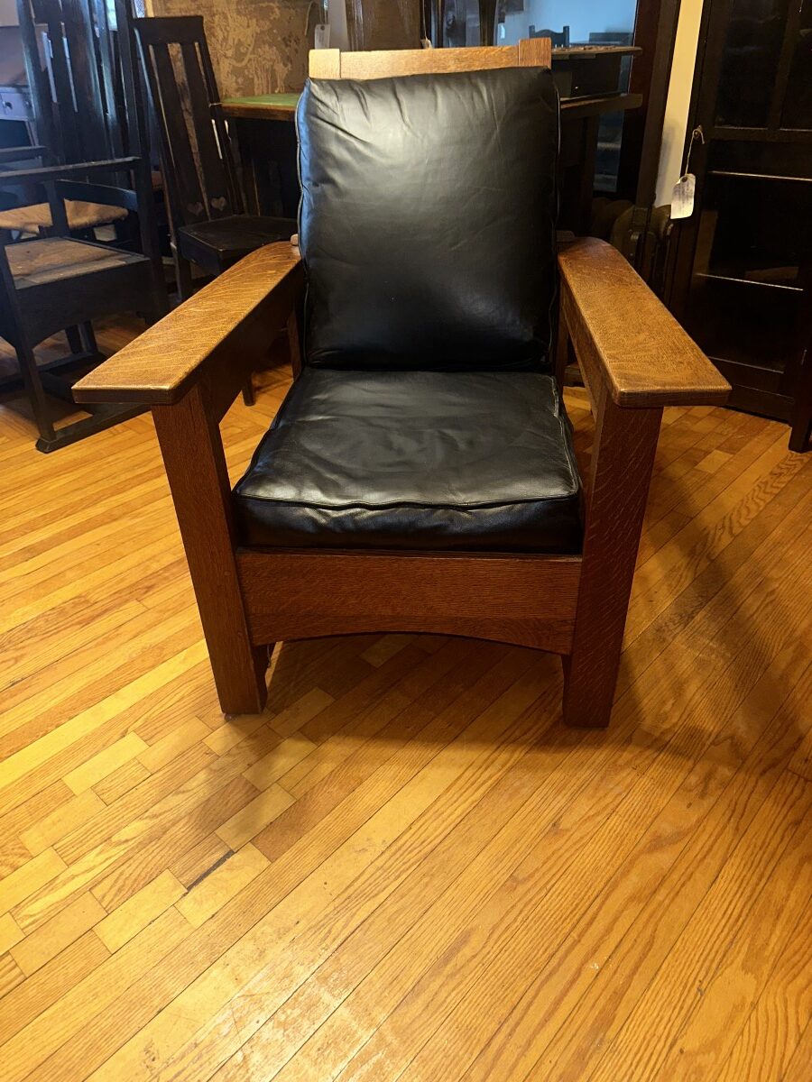 SUPERB Antique Charles Limbert Morris Chair W7190 - Image 8
