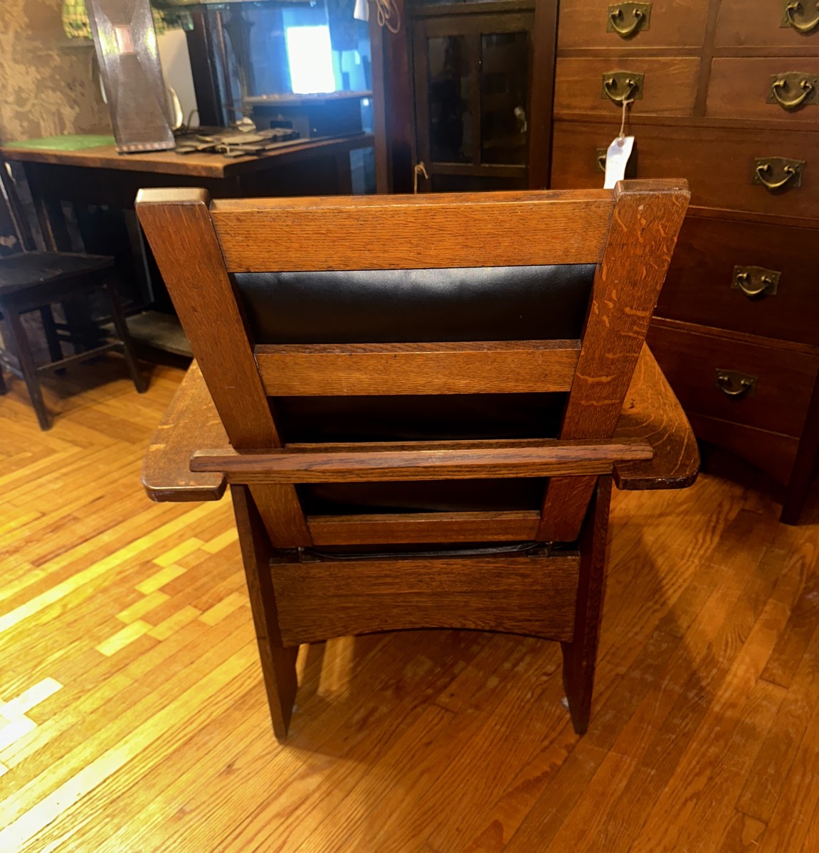 SUPERB Antique Charles Limbert Morris Chair W7190 - Image 10