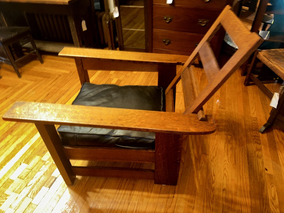 SUPERB Antique Charles Limbert Morris Chair W7190 - Image 18