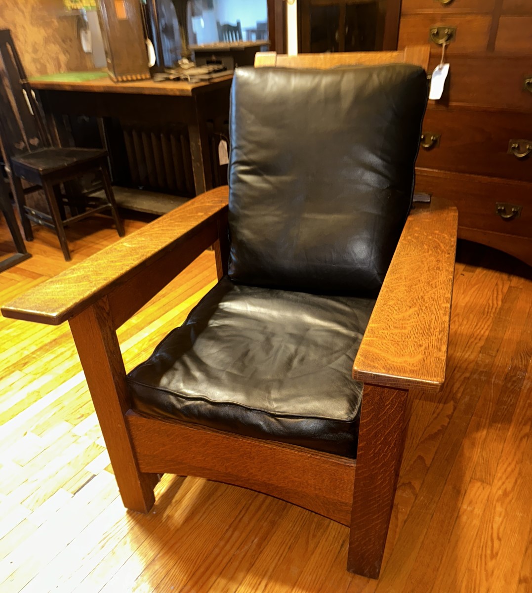 SUPERB Antique Charles Limbert Morris Chair W7190 - Image 20