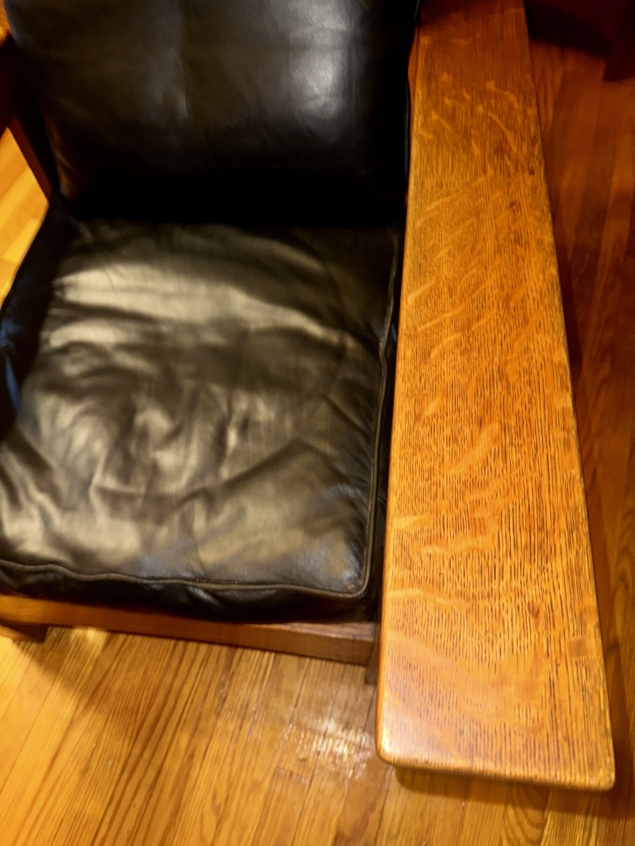 SUPERB Antique Charles Limbert Morris Chair W7190 - Image 21