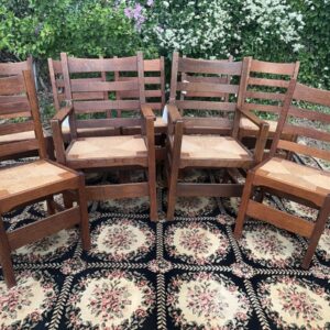 SUPERB Antique Gustav Stickley Dining Chairs Model 352 W7794