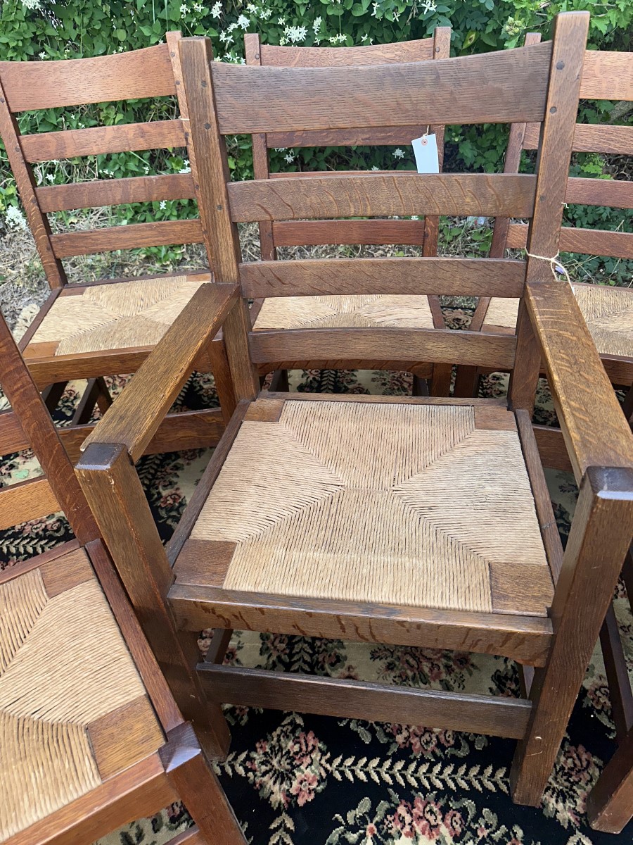 SUPERB Antique Gustav Stickley Dining Chairs Model 352 W7794 - Image 2
