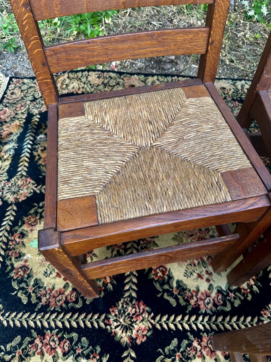 SUPERB Antique Gustav Stickley Dining Chairs Model 352 W7794 - Image 12
