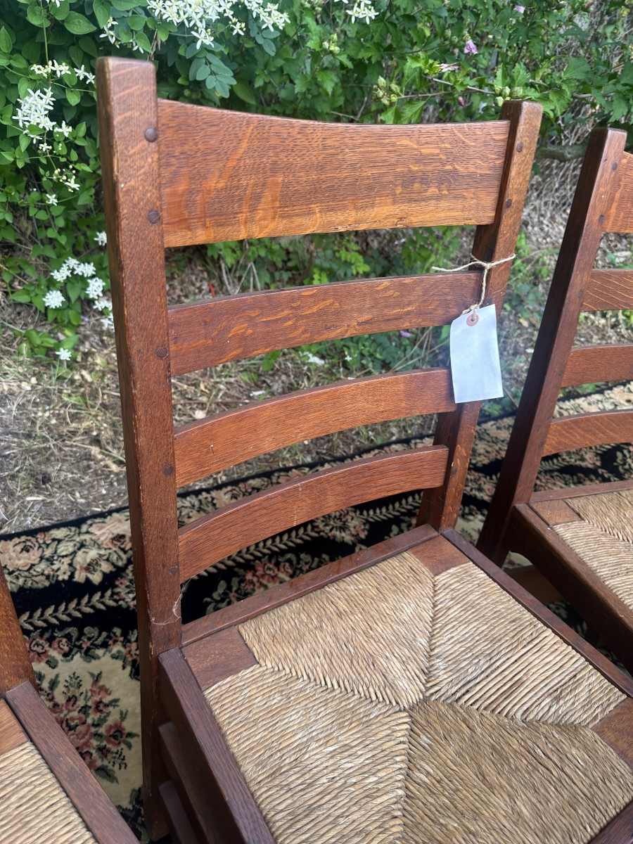 SUPERB Antique Gustav Stickley Dining Chairs Model 352 W7794 - Image 13