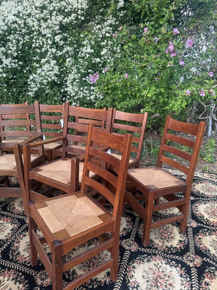 SUPERB Antique Gustav Stickley Dining Chairs Model 352 W7794 - Image 16