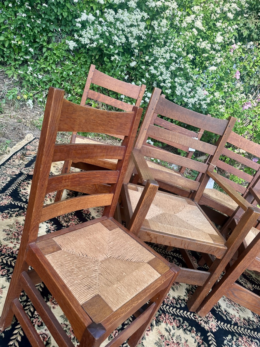 SUPERB Antique Gustav Stickley Dining Chairs Model 352 W7794 - Image 23
