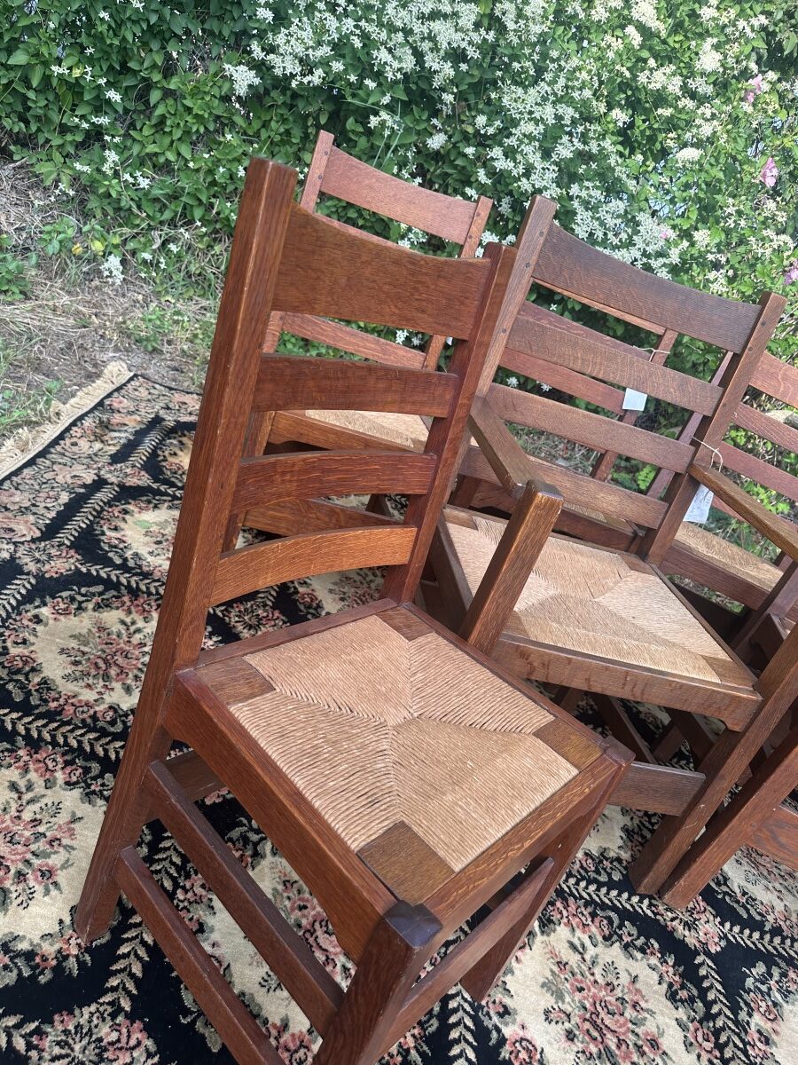 SUPERB Antique Gustav Stickley Dining Chairs Model 352 W7794 - Image 24