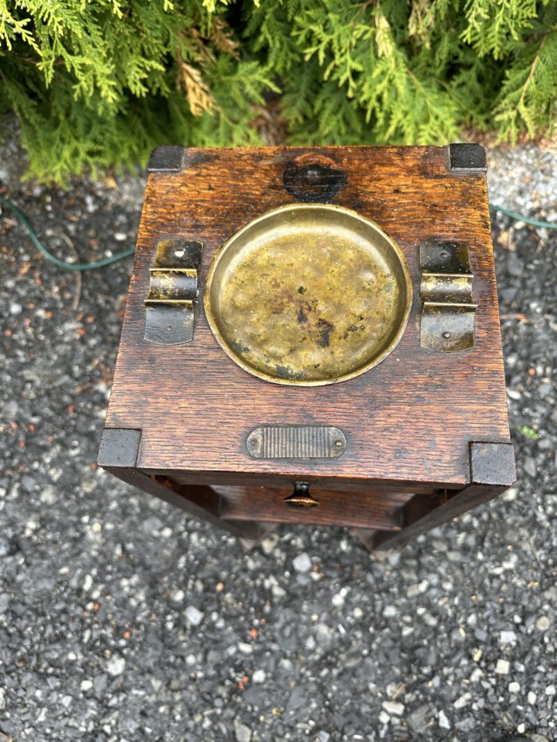 W7764   Antique Arts & Crafts  SMOKING STAND - Image 5