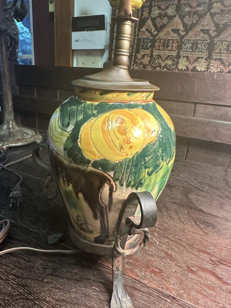 W7788   Arts & Crafts MAJOLICH Table Lamp - Image 2