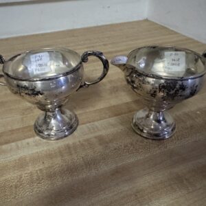 Antique pair of Preisner #172 Sterling Silver Creamer and Sugar set F62