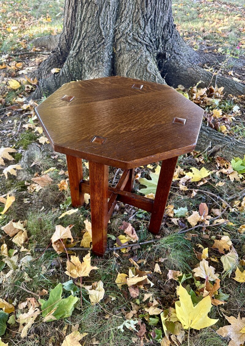 Antique Good L&J.G. Stickley Small Table Tabouret W8116