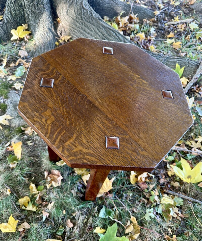 Antique Good L&J.G. Stickley Small Table Tabouret W8116 - Image 10