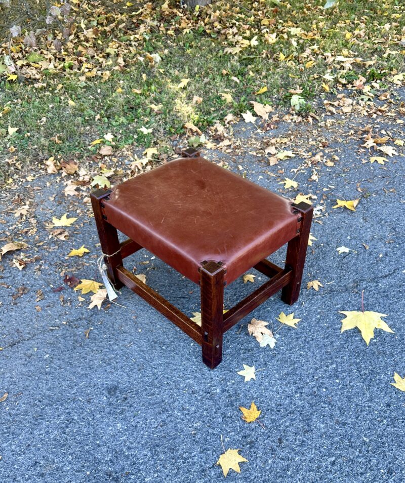 Superb Gustav Stickley Model #300 Foot Stool W8111 - Image 2