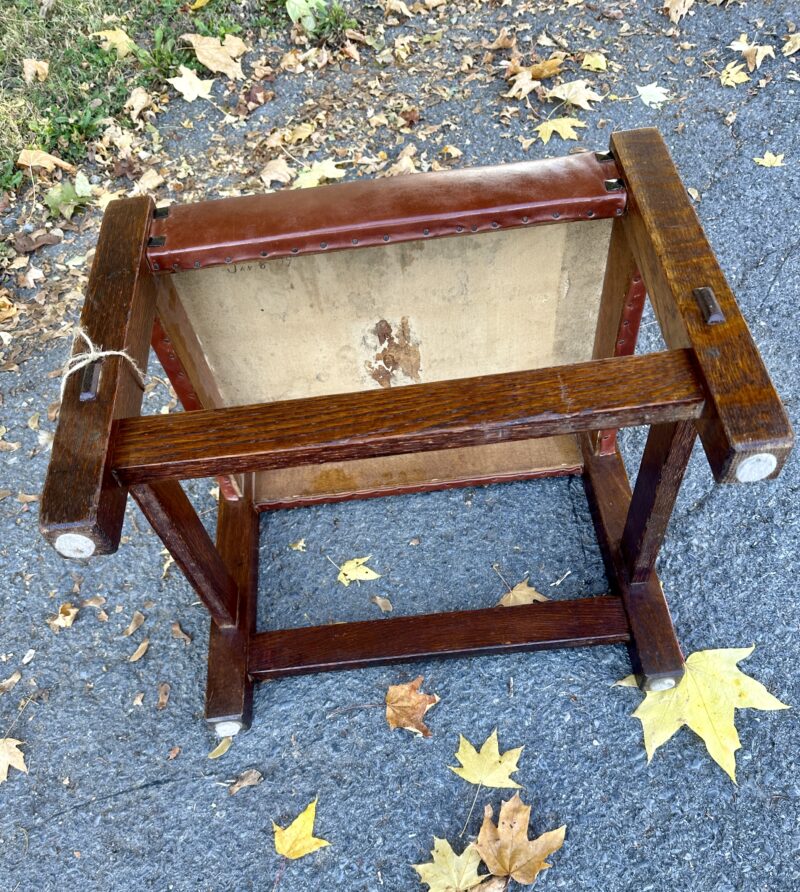 Superb Gustav Stickley Model #300 Foot Stool W8111 - Image 13