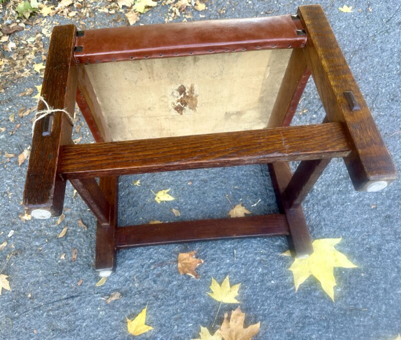Superb Gustav Stickley Model #300 Foot Stool W8111 - Image 11