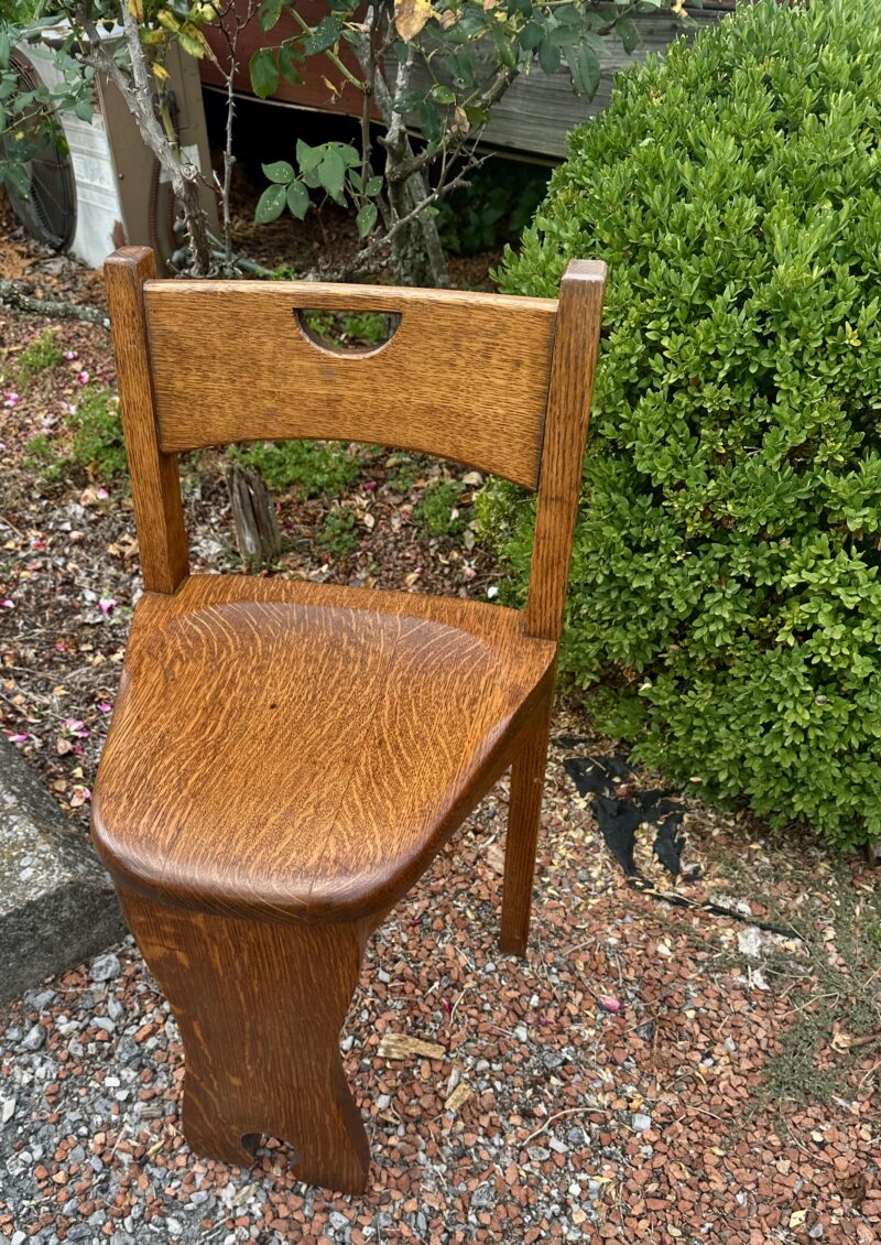 Antique Stickley Brothers Small Game Chair - Image 2