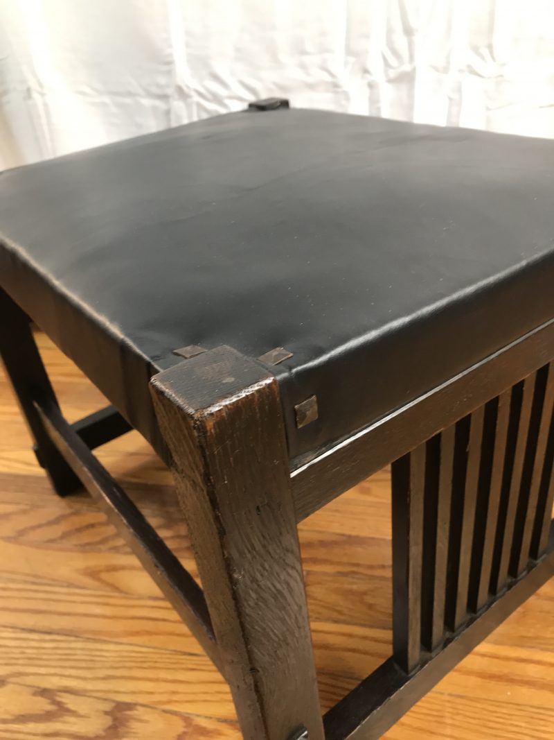 Antique Rare  GUSTAV STICKLEY FOOTSTOOL    W7573 - Image 5