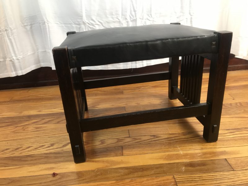 Antique Rare  GUSTAV STICKLEY FOOTSTOOL    W7573 - Image 10