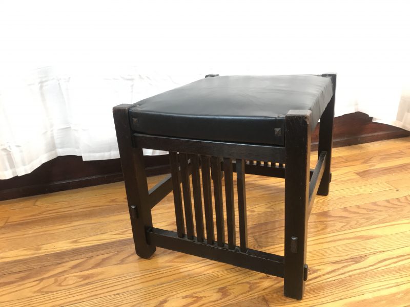 Antique Rare  GUSTAV STICKLEY FOOTSTOOL    W7573 - Image 12
